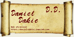 Daniel Dakić vizit kartica